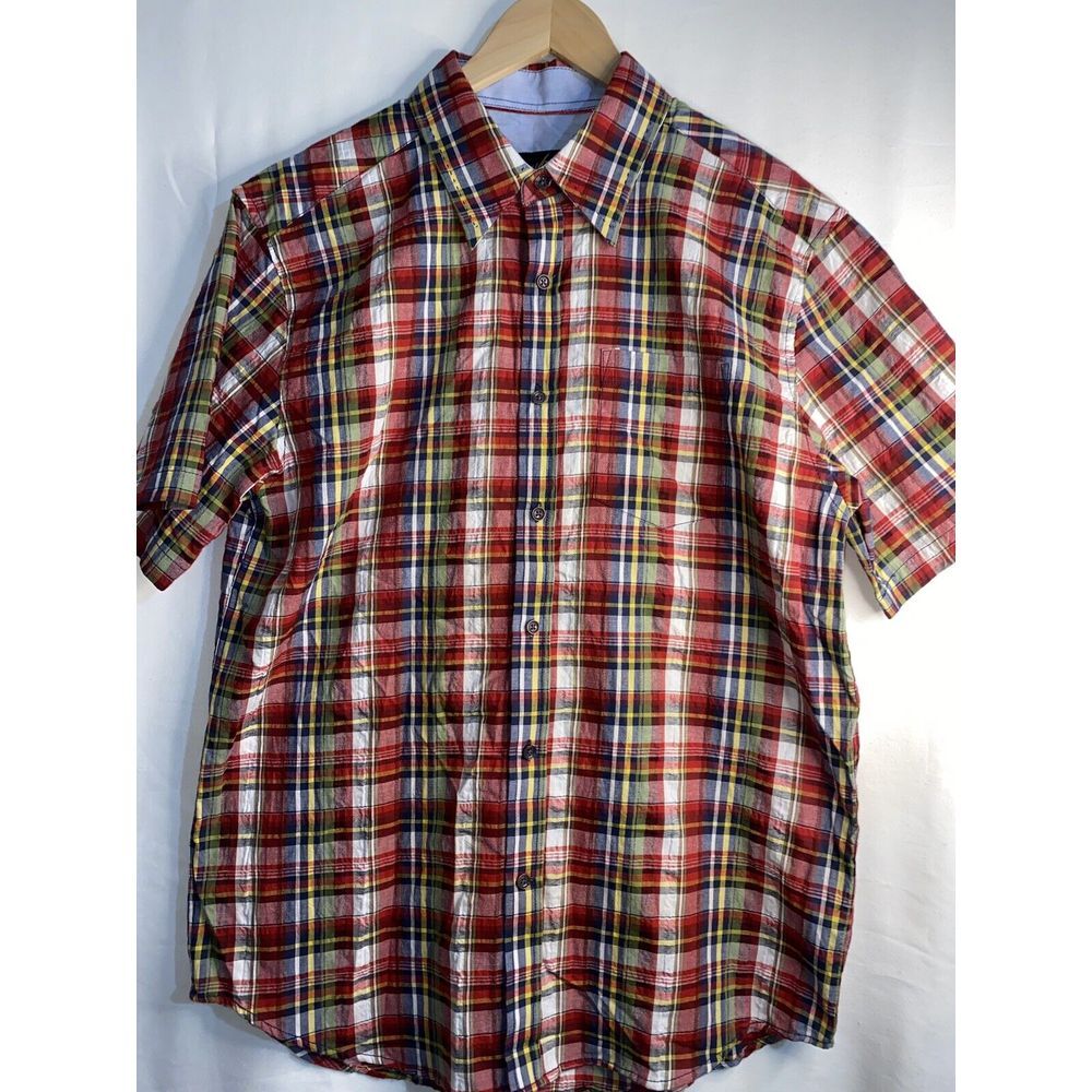 Dukes Sportswear Button Down Shirt,  Short Sleeve‎ SZ Large